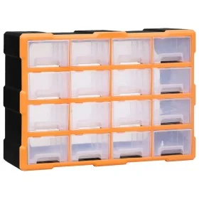 Organizador multicajones con 16 cajones medianos 52x16x37 cm de , Cajas de herramientas - Ref: Foro24-149601, Precio: 58,38 €...