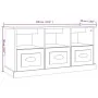 Mueble de TV madera contrachapada negro 100x35x50 cm de , Muebles TV - Ref: Foro24-816289, Precio: 85,92 €, Descuento: %