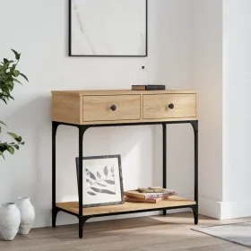 Mesa consola madera de ingeniería roble Sonoma 75x34,5x75 cm by , Side tables - Ref: Foro24-833399, Price: 88,27 €, Discount: %