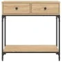 Mesa consola madera de ingeniería roble Sonoma 75x34,5x75 cm by , Side tables - Ref: Foro24-833399, Price: 88,27 €, Discount: %