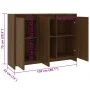 Aparador de madera de ingeniería marrón roble 102x33x75 cm by , Sideboards - Ref: Foro24-813016, Price: 122,57 €, Discount: %