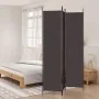 Biombo divisor de 3 paneles de tela marrón 150x220 cm de , Divisores de ambientes - Ref: Foro24-350195, Precio: 33,41 €, Desc...