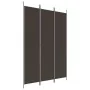 Biombo divisor de 3 paneles de tela marrón 150x220 cm de , Divisores de ambientes - Ref: Foro24-350195, Precio: 33,41 €, Desc...