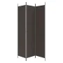 Biombo divisor de 3 paneles de tela marrón 150x220 cm de , Divisores de ambientes - Ref: Foro24-350195, Precio: 33,41 €, Desc...