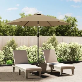 Sombrilla de jardín con palo de metal taupe 300 cm by , Umbrellas - Ref: Foro24-44500, Price: 62,70 €, Discount: %