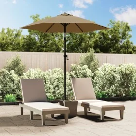 Sombrilla de aluminio gris topo 200x224 cm by , Umbrellas - Ref: Foro24-47207, Price: 45,31 €, Discount: %