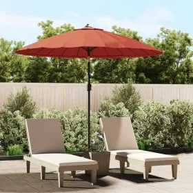Sombrilla de jardín con palo de aluminio terracota 270 cm de , Sombrillas - Ref: Foro24-47309, Precio: 79,81 €, Descuento: %