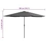 Sombrilla de jardín con palo de metal antracita 390 cm | Foru.es | Tu tienda online para hogar, jardín y más Foro24.es