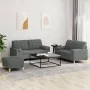 Juego de sofás con cojines 3 piezas tela gris oscuro by , Sofas - Ref: Foro24-3201299, Price: 484,01 €, Discount: %