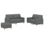 Juego de sofás con cojines 3 piezas tela gris oscuro by , Sofas - Ref: Foro24-3201299, Price: 484,01 €, Discount: %