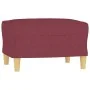 Juego de sofás con cojines 3 piezas tela rojo tinto | Foru.es | Tu tienda online para hogar, jardín y más Foro24.es