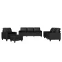 Juego de sofás con cojines 4 piezas cuero sintético negro de , Sofás - Ref: Foro24-3201343, Precio: 660,24 €, Descuento: %