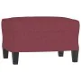 Juego de sofás con cojines 3 piezas tela rojo tinto | Foru.es | Tu tienda online para hogar, jardín y más Foro24.es