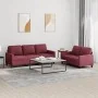 Juego de sofás con cojines 2 piezas tela rojo tinto | Foru.es | Tu tienda online para hogar, jardín y más Foro24.es