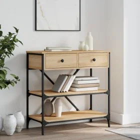 Mesa consola madera de ingeniería roble Sonoma 75x34,5x75 cm von , Seitentische - Ref: Foro24-833409, Preis: 103,61 €, Rabatt: %