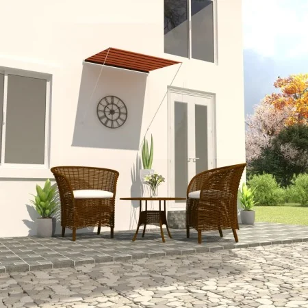 Toldo retráctil naranja y marrón 150x150 cm de , Toldos - Ref: Foro24-145894, Precio: 41,82 €, Descuento: %