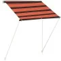 Toldo retráctil naranja y marrón 150x150 cm de , Toldos - Ref: Foro24-145894, Precio: 41,82 €, Descuento: %
