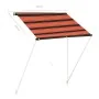 Toldo retráctil naranja y marrón 150x150 cm de , Toldos - Ref: Foro24-145894, Precio: 41,82 €, Descuento: %