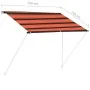 Toldo retráctil naranja y marrón 150x150 cm de , Toldos - Ref: Foro24-145894, Precio: 41,82 €, Descuento: %