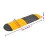 Badén de velocidad caucho amarillo y negro 129x32,5x4 cm de , Señales de carretera y tráfico - Ref: Foro24-153105, Precio: 77...