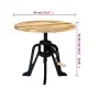 Mesa auxiliar madera de mango y hierro fundido 60x(46-63) cm by , Side tables - Ref: Foro24-247915, Price: 135,68 €, Discount: %