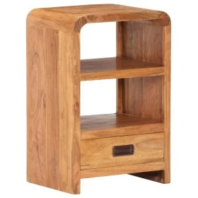 Mesita de noche madera maciza acacia acabado miel 40x30x60 cm by , Nightstands - Ref: Foro24-289633, Price: 172,29 €, Discoun...