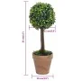 Plantas de boj artificial 2 uds forma bola maceta verde 33 cm | Foru.es | Tu tienda online para hogar, jardín y más Foro24.es