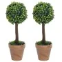 Plantas de boj artificial 2 uds forma bola maceta verde 56 cm by , artificial flora - Ref: Foro24-336517, Price: 64,20 €, Dis...