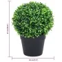 Plantas de boj artificial 2 uds forma bola maceta verde 27 cm by , artificial flora - Ref: Foro24-336520, Price: 37,78 €, Dis...