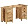 Escritorio con pedestal madera maciza de mango 140x50x77 cm de , Escritorios - Ref: Foro24-338209, Precio: 485,29 €, Descuent...