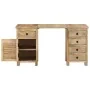Escritorio con pedestal madera maciza de mango 140x50x77 cm de , Escritorios - Ref: Foro24-338209, Precio: 485,29 €, Descuent...
