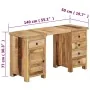 Escritorio con pedestal madera maciza de mango 140x50x77 cm de , Escritorios - Ref: Foro24-338209, Precio: 485,29 €, Descuent...