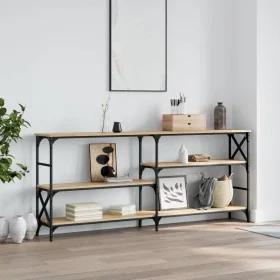 Mesa consola madera de ingeniería roble Sonoma