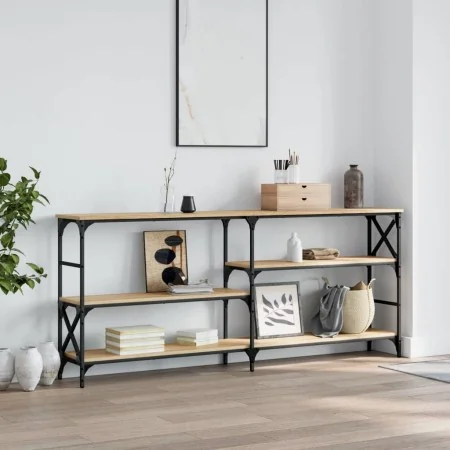 Mesa consola madera de ingeniería roble Sonoma 180x29x76,5 cm | Foru.es | Tu tienda online para hogar, jardín y más Foro24.es