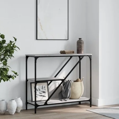 Mesa consola madera de ingeniería gris Sonoma 88,5x30x75 cm | Foru.es | Tu tienda online para hogar, jardín y más Foro24.es