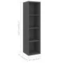Muebles de salón de pared 2 piezas madera de ingeniería gris | Foru.es | Tu tienda online para hogar, jardín y más Foro24.es