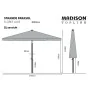 Madison Sombrilla de jardín redonda Flores Luxe rojo ladrillo 300 cm by , Umbrellas - Ref: Foro24-423701, Price: 137,15 €, Di...