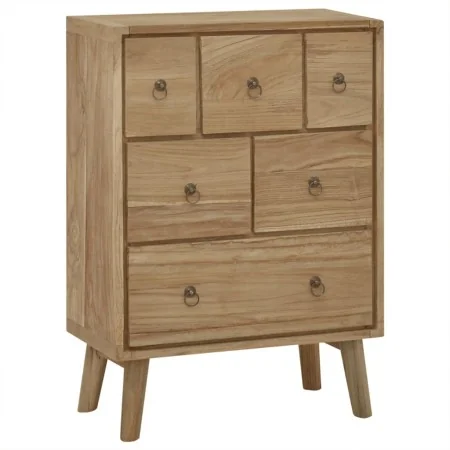 Cómoda de madera maciza de teca 56x30x80 cm de , Cajoneras - Ref: Foro24-340737, Precio: 214,18 €, Descuento: -5%%
