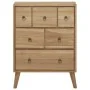 Cómoda de madera maciza de teca 56x30x80 cm de , Cajoneras - Ref: Foro24-340737, Precio: 214,18 €, Descuento: -5%%