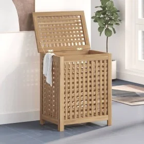 Cesto de la ropa sucia madera maciza de teca 50x35x60 cm de , Cestas para ropa - Ref: Foro24-340761, Precio: 102,77 €, Descue...