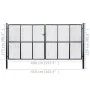 Puerta de malla de jardín acero galvanizado 400x175 cm gris de , Puertas de jardín - Ref: Foro24-143378, Precio: 659,05 €, De...
