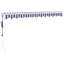 Toldo retráctil automático azul y blanco 3,5x2,5 m de , Toldos - Ref: Foro24-3154472, Precio: 286,12 €, Descuento: -5%%
