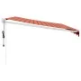 Toldo retráctil automático naranja y marrón 4x3 m by , Awnings - Ref: Foro24-3154493, Price: 331,43 €, Discount: -5%%
