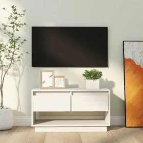 Mueble de TV de madera maciza de pino blanco 74x34x40 cm von , TV-Möbel - Ref: Foro24-813840, Preis: 42,39 €, Rabatt: -5%%