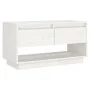 Mueble de TV de madera maciza de pino blanco 74x34x40 cm de , Muebles TV - Ref: Foro24-813840, Precio: 42,39 €, Descuento: -5%%