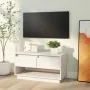 Mueble de TV de madera maciza de pino blanco 74x34x40 cm de , Muebles TV - Ref: Foro24-813840, Precio: 42,39 €, Descuento: -5%%
