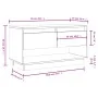 Mueble de TV de madera maciza de pino blanco 74x34x40 cm de , Muebles TV - Ref: Foro24-813840, Precio: 42,39 €, Descuento: -5%%