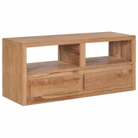 Mueble de TV madera maciza de teca 90x30x40 cm de , Muebles TV - Ref: Foro24-282848, Precio: 223,09 €, Descuento: -5%%
