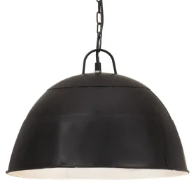 Lámpara colgante vintage redonda 25 W negra 41 cm