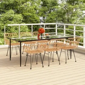 Juego de comedor de jardín 7 piezas ratán sintético de , Conjuntos de jardín - Ref: Foro24-3157850, Precio: 616,63 €, Descuen...